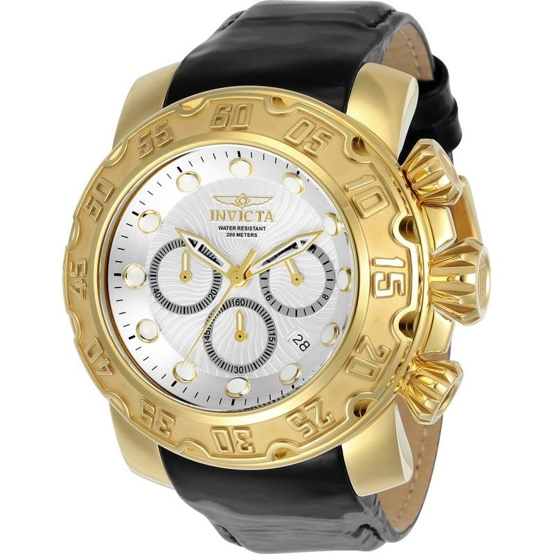 Invicta Men&#39;s 22491 Lupah Black Leather Watch