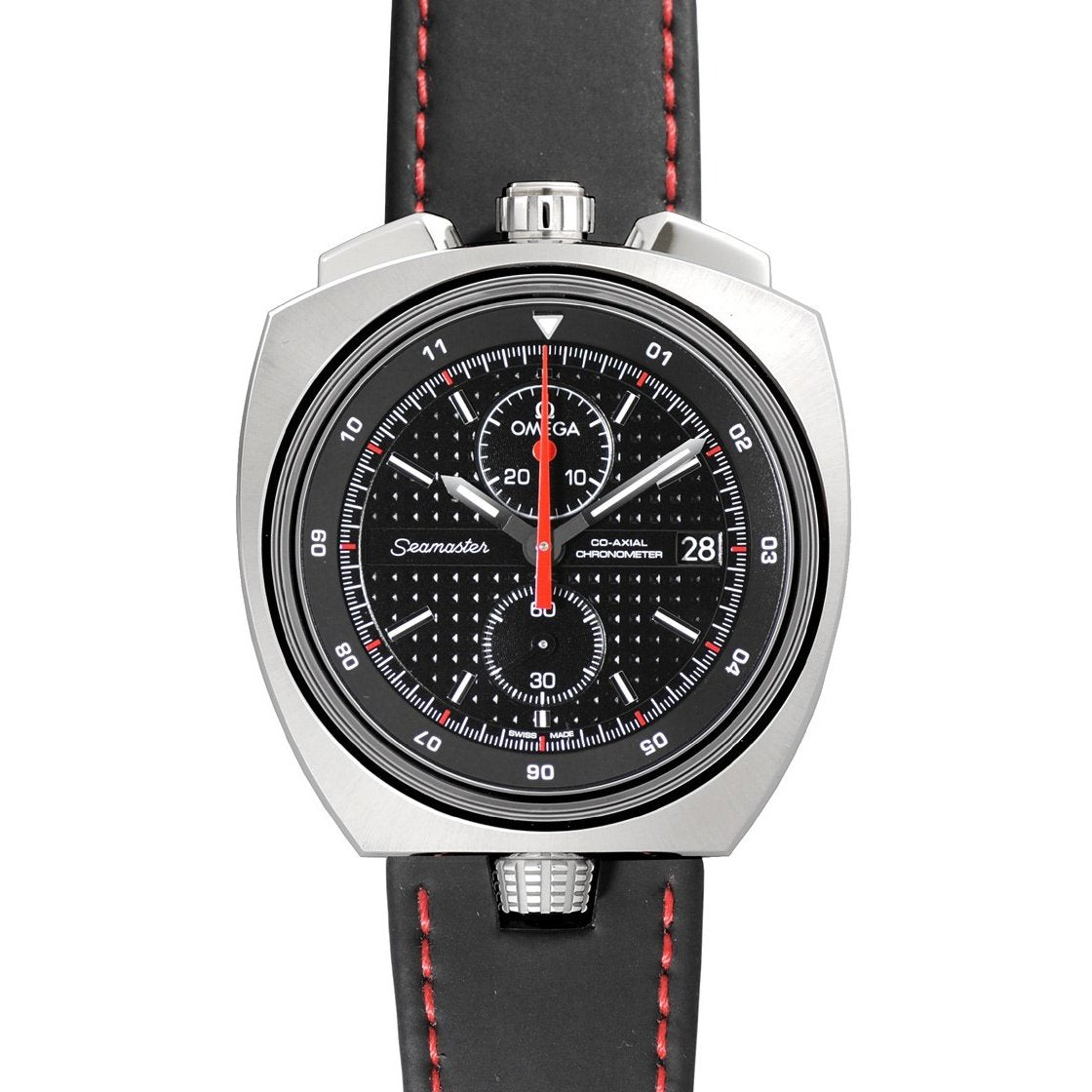 Omega Men's 225.12.43.50.01.001 Seamaster Chronograph Black Leather Watch
