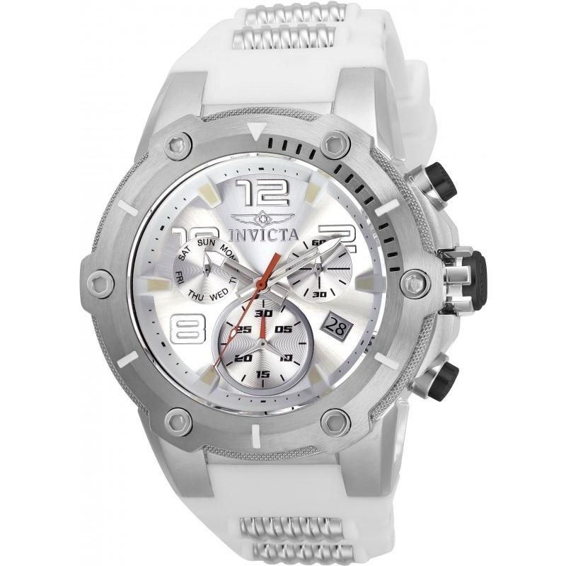 Invicta Men's 22511 Speedway White Polyurethane and Stainless Steel Watch