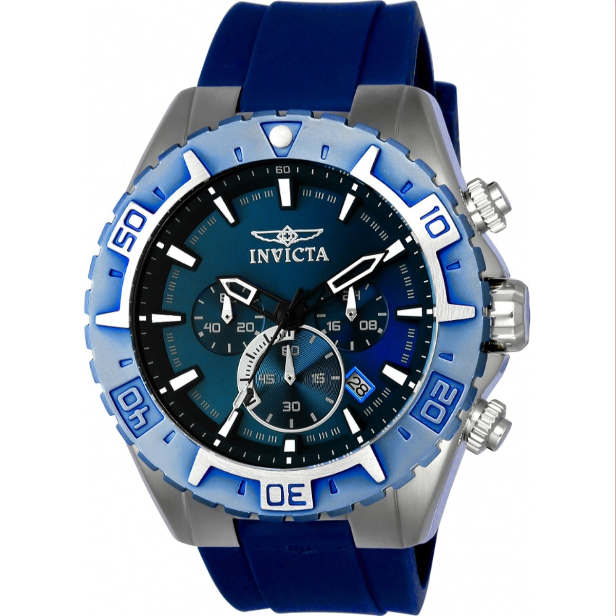 Invicta Men&#39;s 22522 Aviator Blue Silicone Watch
