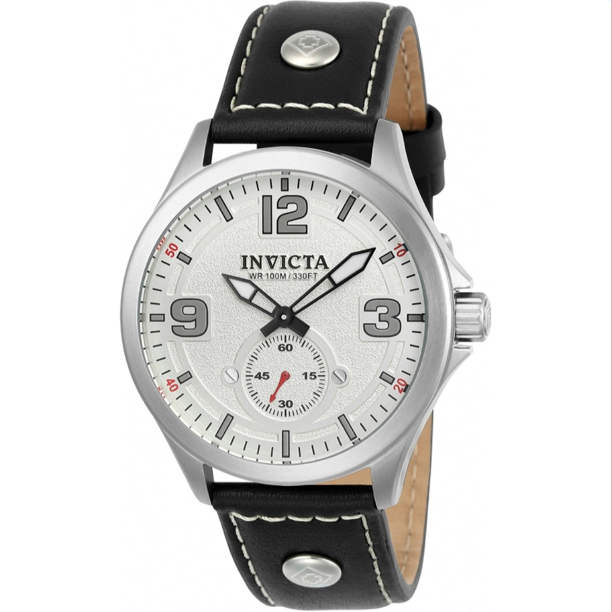 Invicta Men&#39;s 22527 Aviator Black Leather Watch