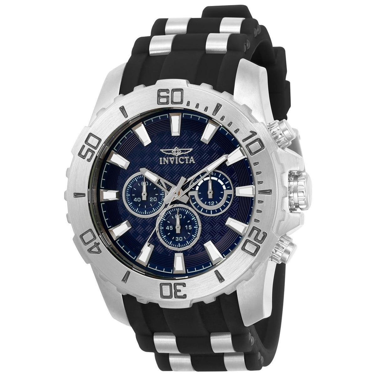 Invicta Men&#39;s 22559 Pro Diver Scuba Black and Silver Polyurethane and Stainless Steel Watch