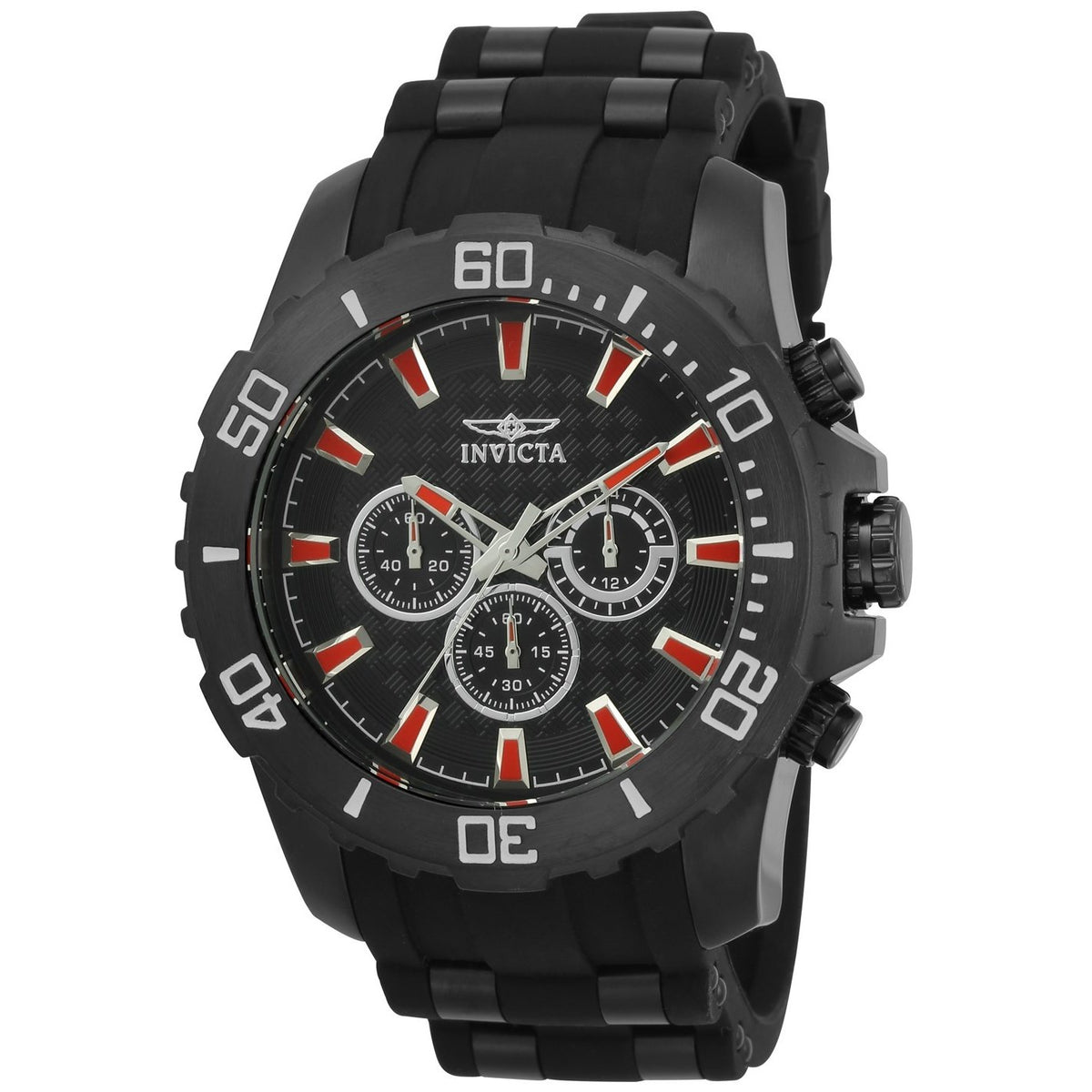 Invicta Men&#39;s 22560 Pro Diver Scuba Black Polyurethane and Stainless Steel Watch