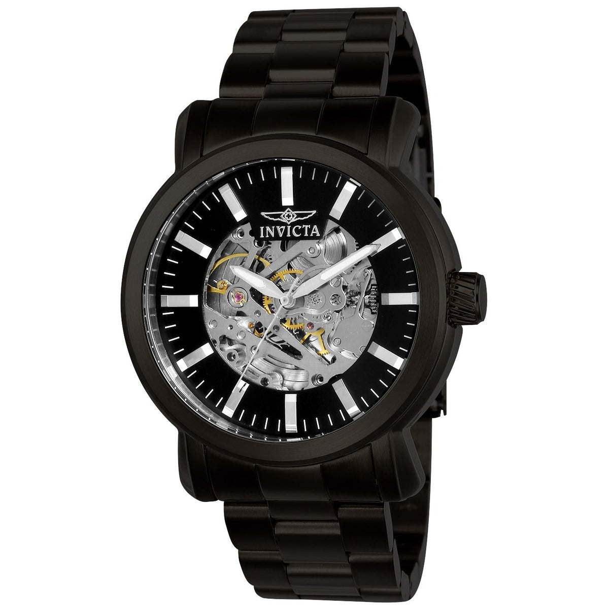Invicta Men&#39;s 22576 Vintage Automatic Black Stainless Steel Watch