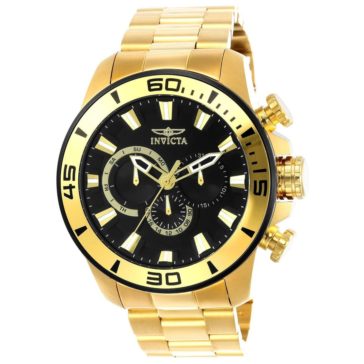 Invicta Men&#39;s 22590 Pro Diver Gold-Tone Stainless Steel Watch
