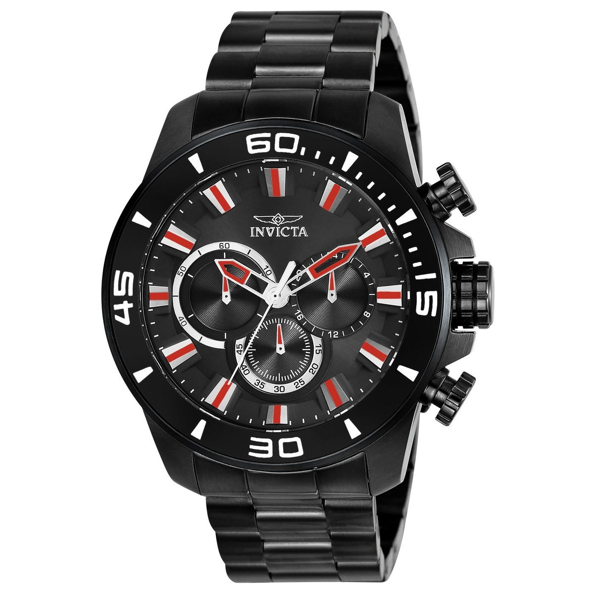 Invicta Men&#39;s 22593 Pro Diver Black Stainless Steel Watch