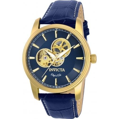 Invicta Men's 22617 Objet D Art Automatic Blue Leather Watch