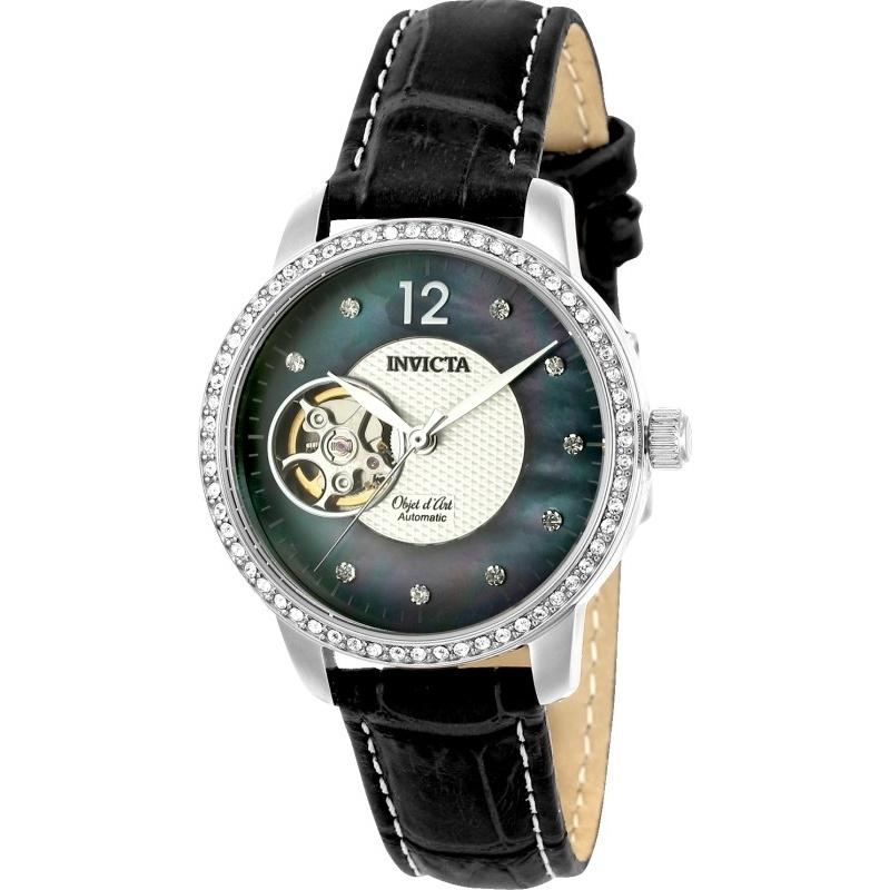 Invicta Women's 22620 Automatic Black Leather Watch