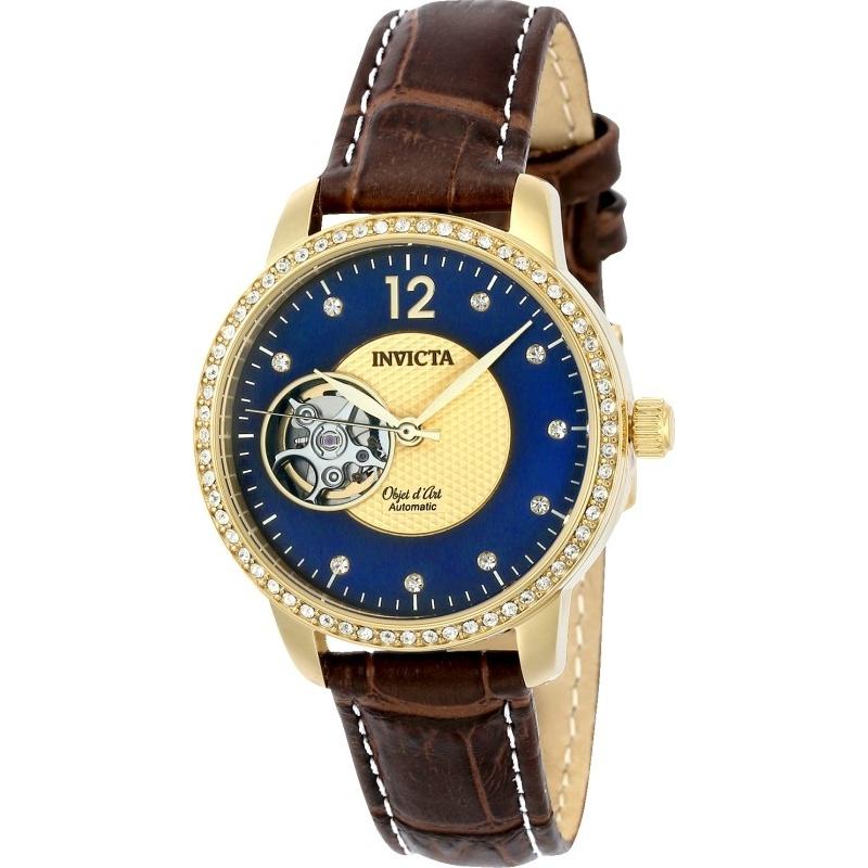 Invicta Women&#39;s 22621 Automatic Brown Leather Watch