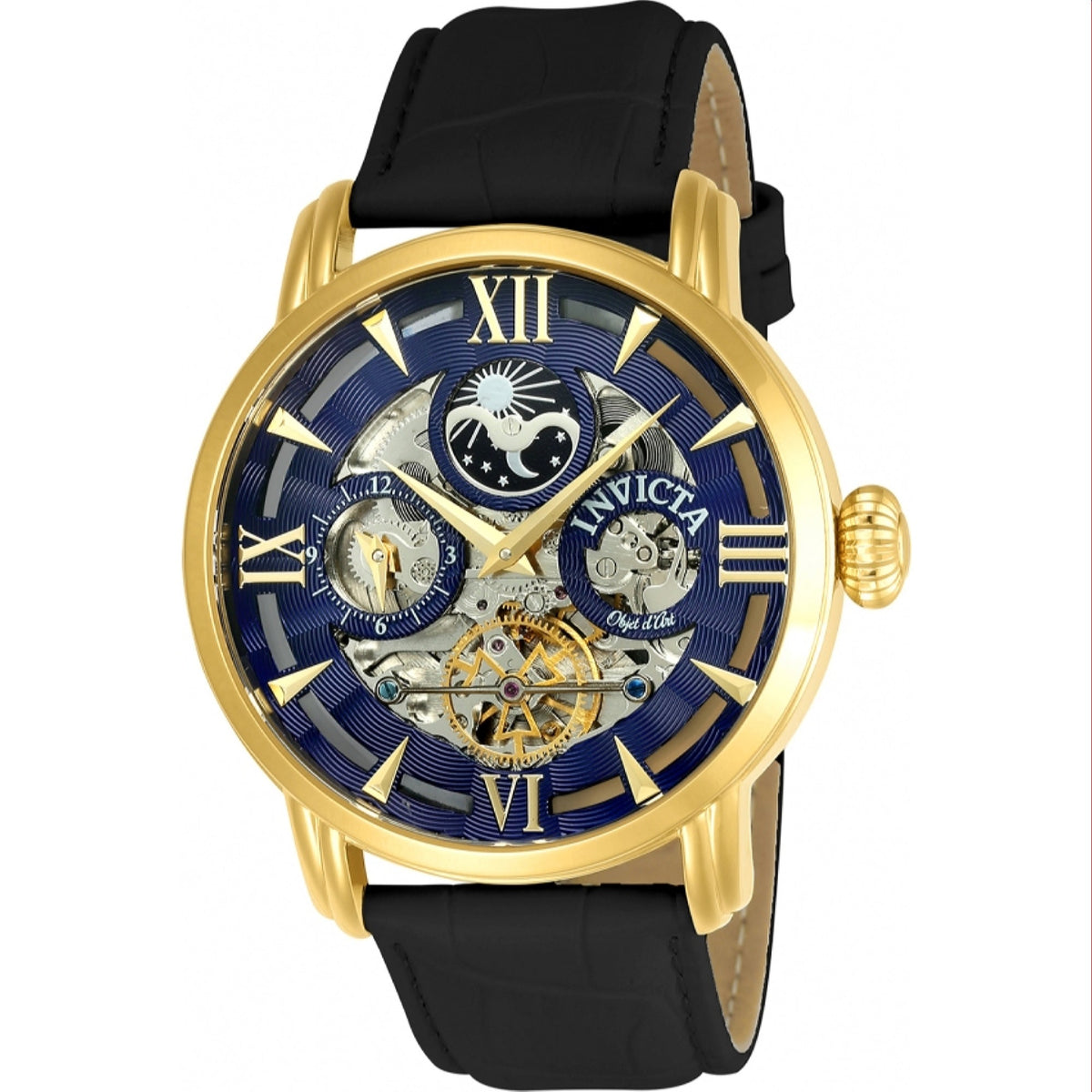 Invicta Men's 22651 Objet D Art Automatic Blue Leather Watch