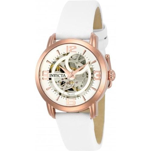 Invicta Women's 22655 Objet D Art Automatic White Leather Watch