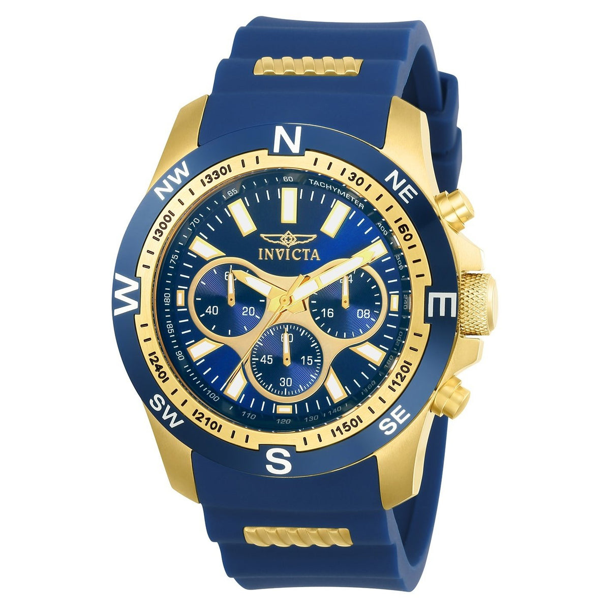 Invicta Men's 22682 I-Force Blue and Gold-Tone Polyurethane Watch