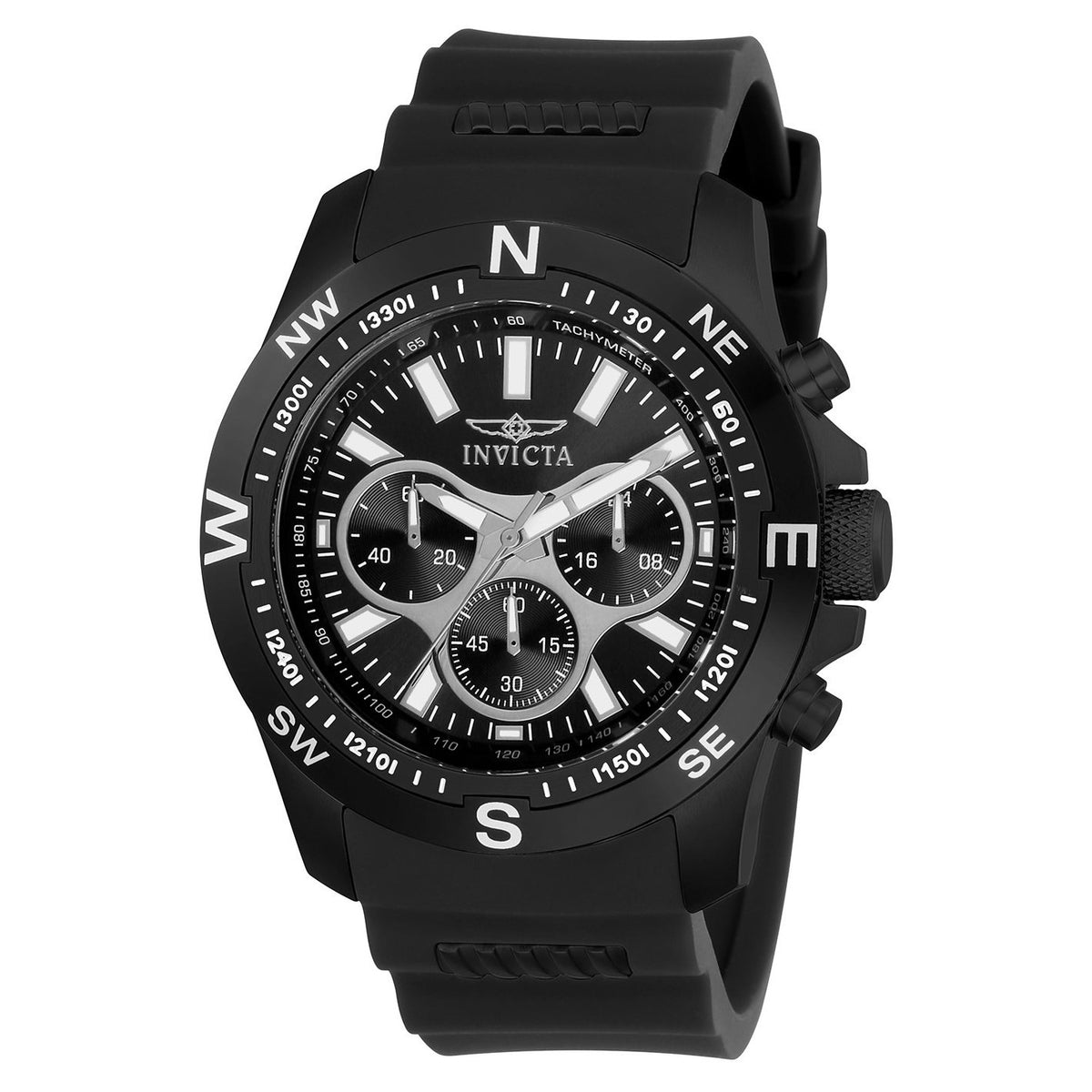 Invicta Men&#39;s 22683 I-Force Black Polyurethane and Stainless Steel Watch