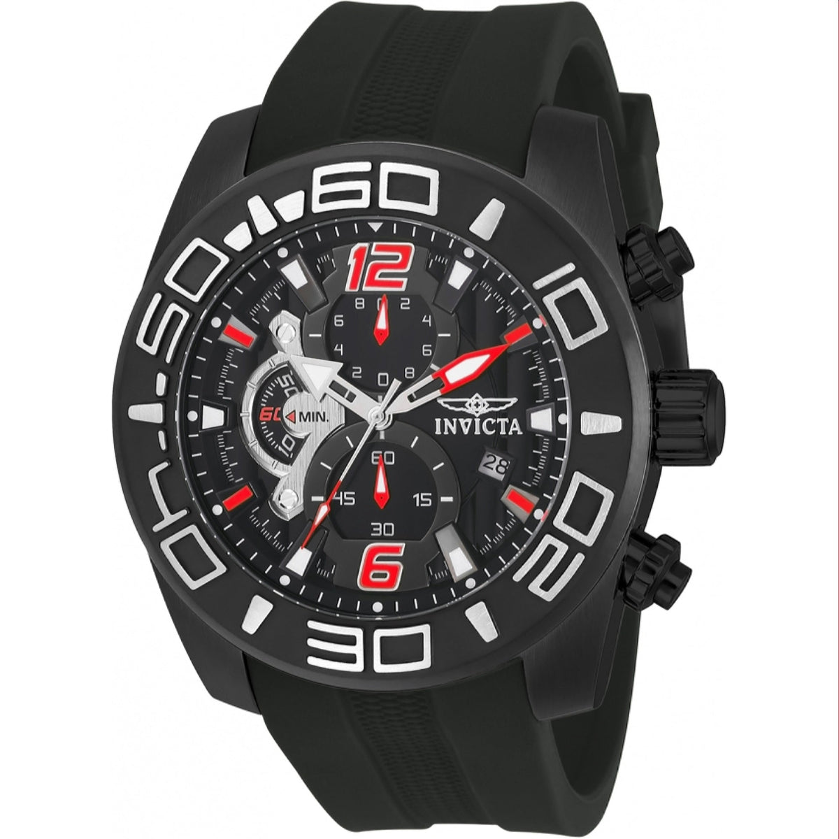 Invicta Men&#39;s 22811 Pro Diver Black Silicone Watch