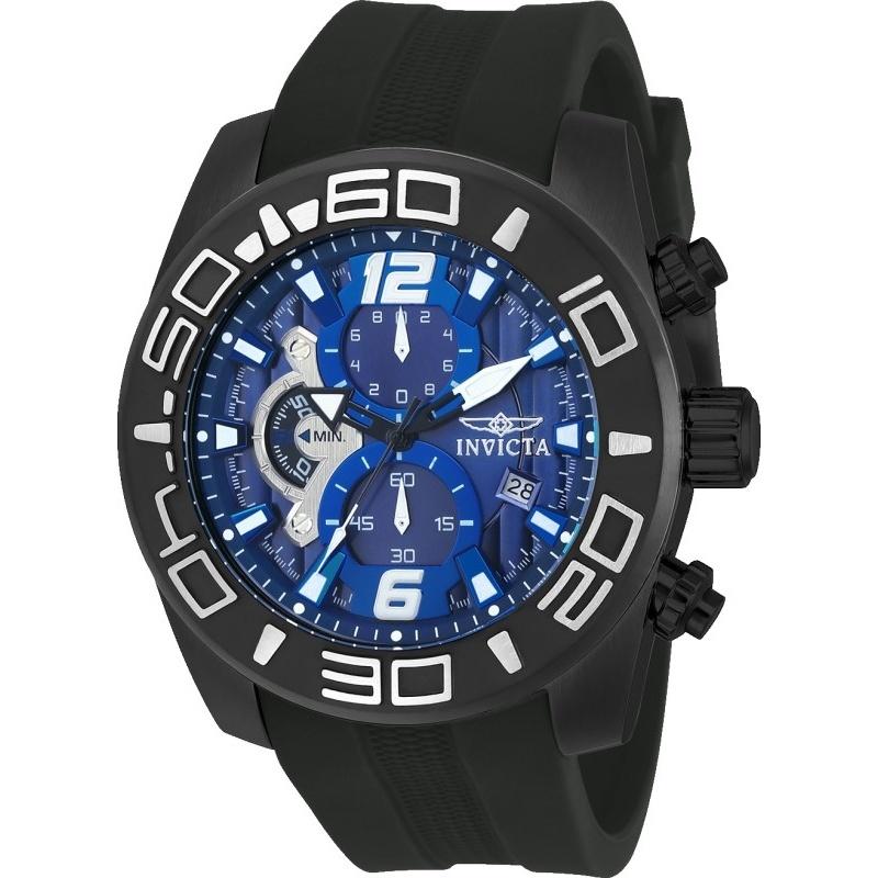 Invicta Men&#39;s 22813 Pro Diver Black Silicone Watch