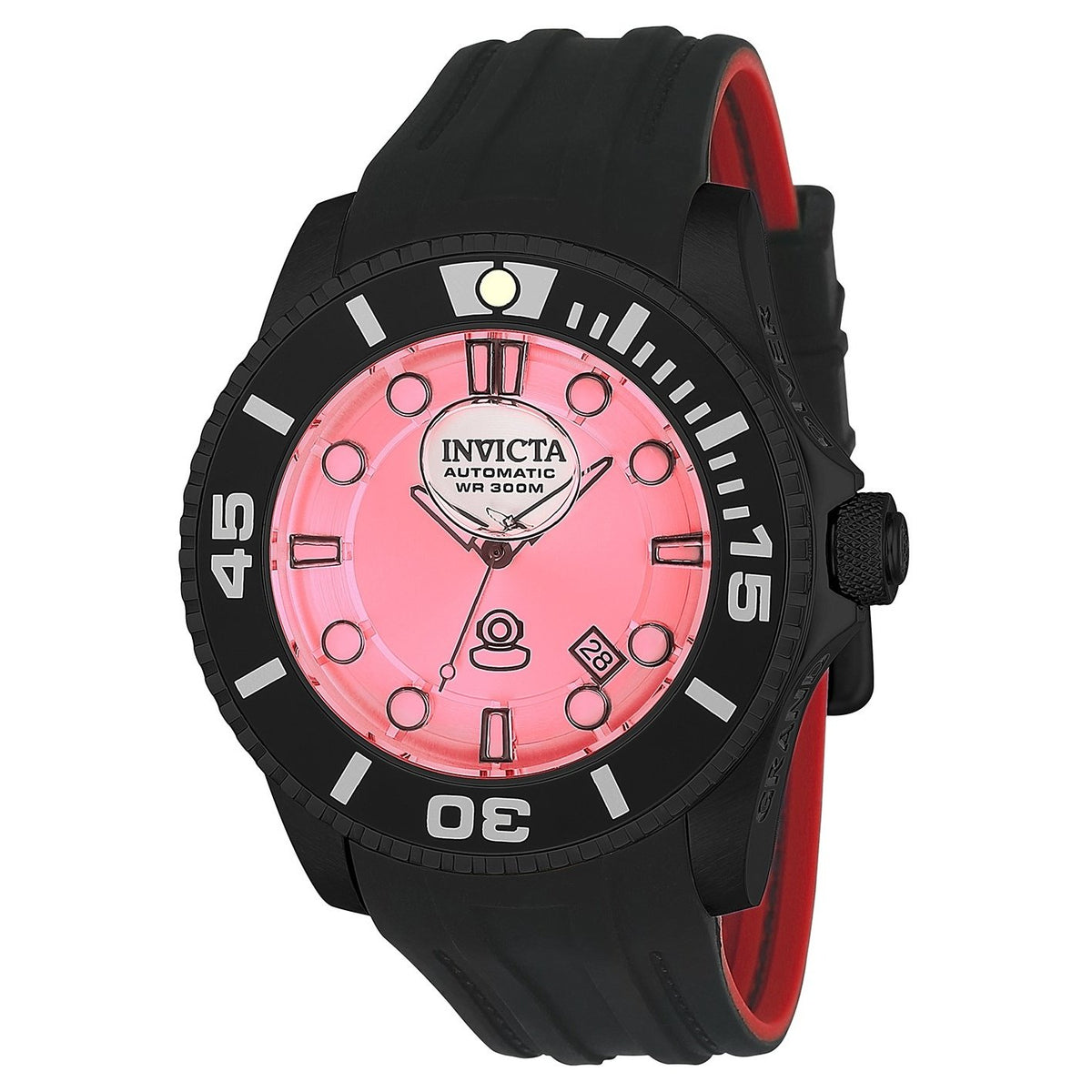 Invicta Men&#39;s 22995 Pro Diver Automatic Black and Red Silicone Watch
