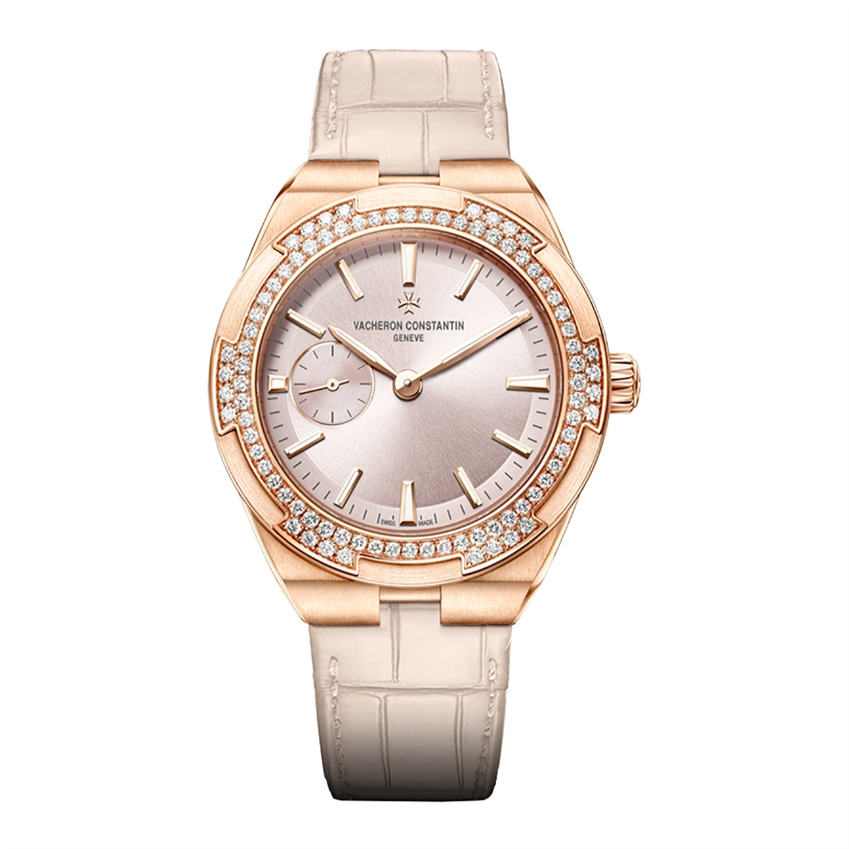 Vacheron Constantin Women's 2305V-000R-B077 Overseas Small Pink Leather Watch