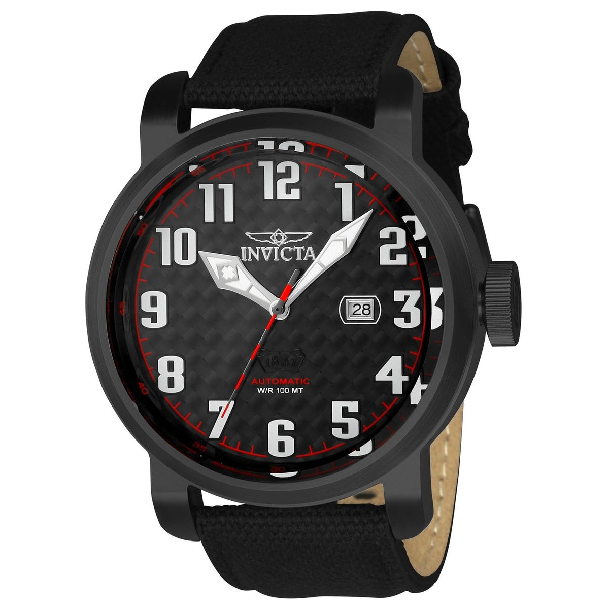 Invicta Men&#39;s 23076 Aviator Black Riffle Watch