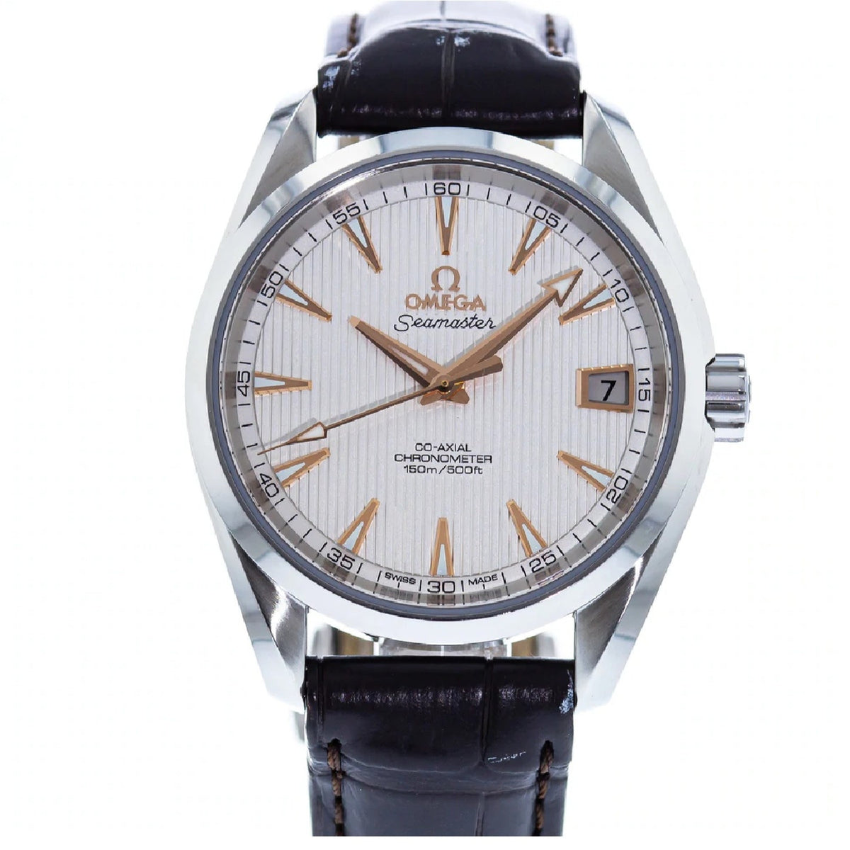 Omega Men's 231.13.39.21.02.002 Seamaster Brown Leather Watch
