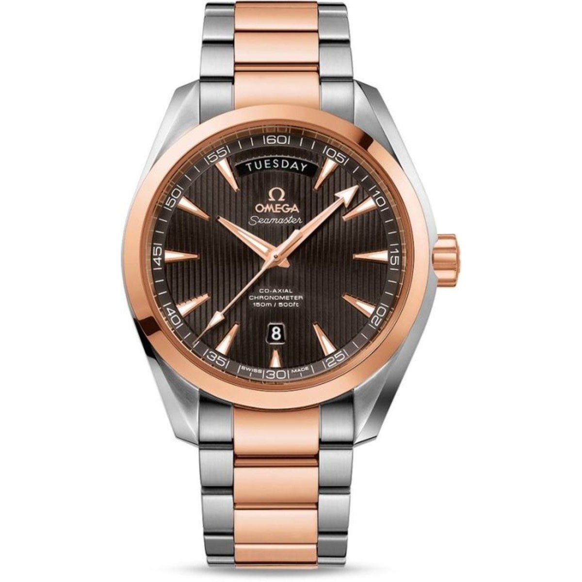 Omega Men's 231.20.42.22.06.001 Seamaster Aqua Terra Two-Tone 18kt Rose Gold and Stainless Steel Watch