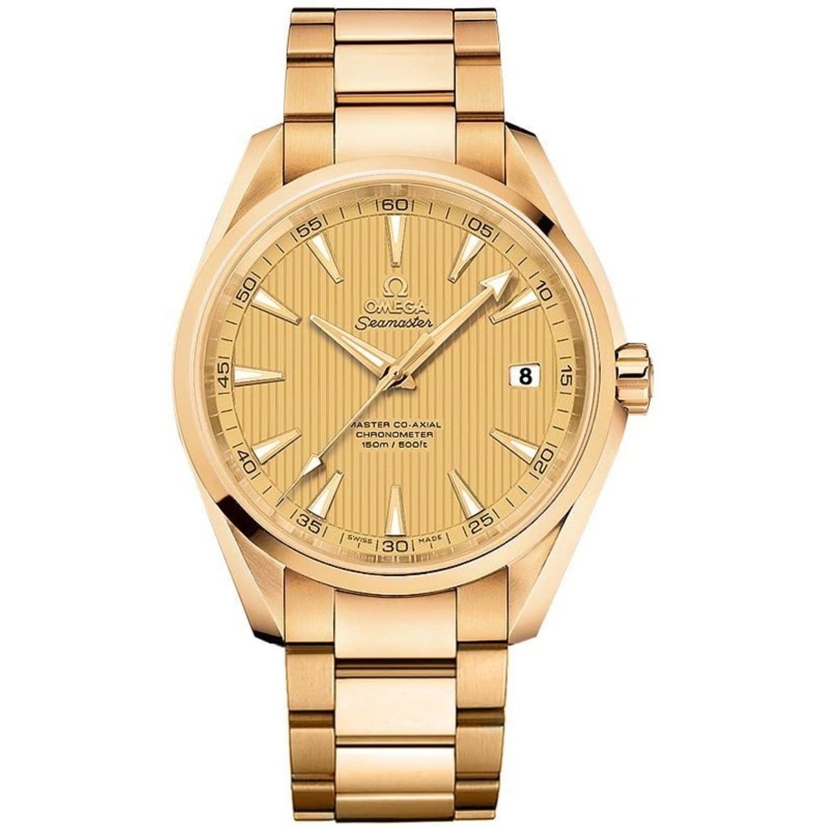 Omega Men's 231.50.42.21.08.001 Seamaster Aqua Terra Gold-Tone 18kt Gold Watch