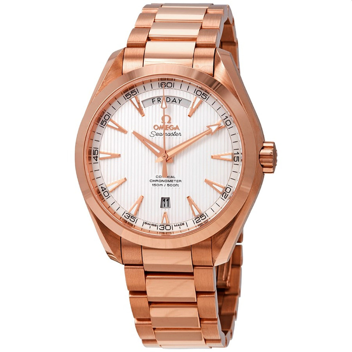 Omega Men's 231.50.42.22.02.001 Aqua Terra Rose-Tone Stainless Steel Watch
