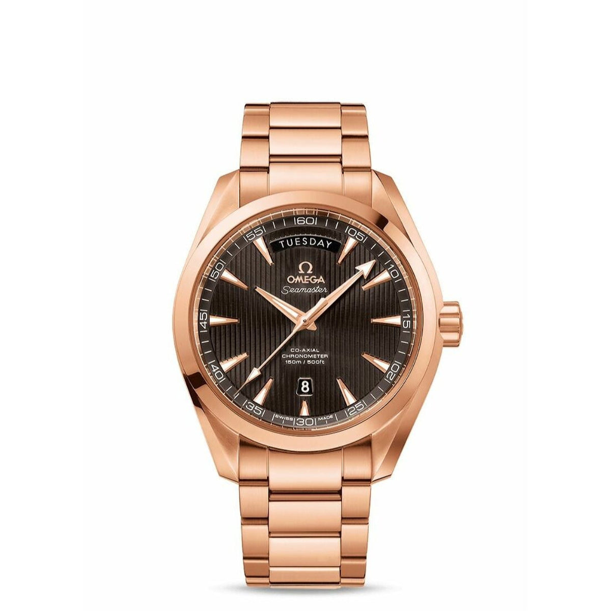 Omega Men's 231.50.42.22.06.001 Aqua Terra Rose-Tone Stainless Steel Watch