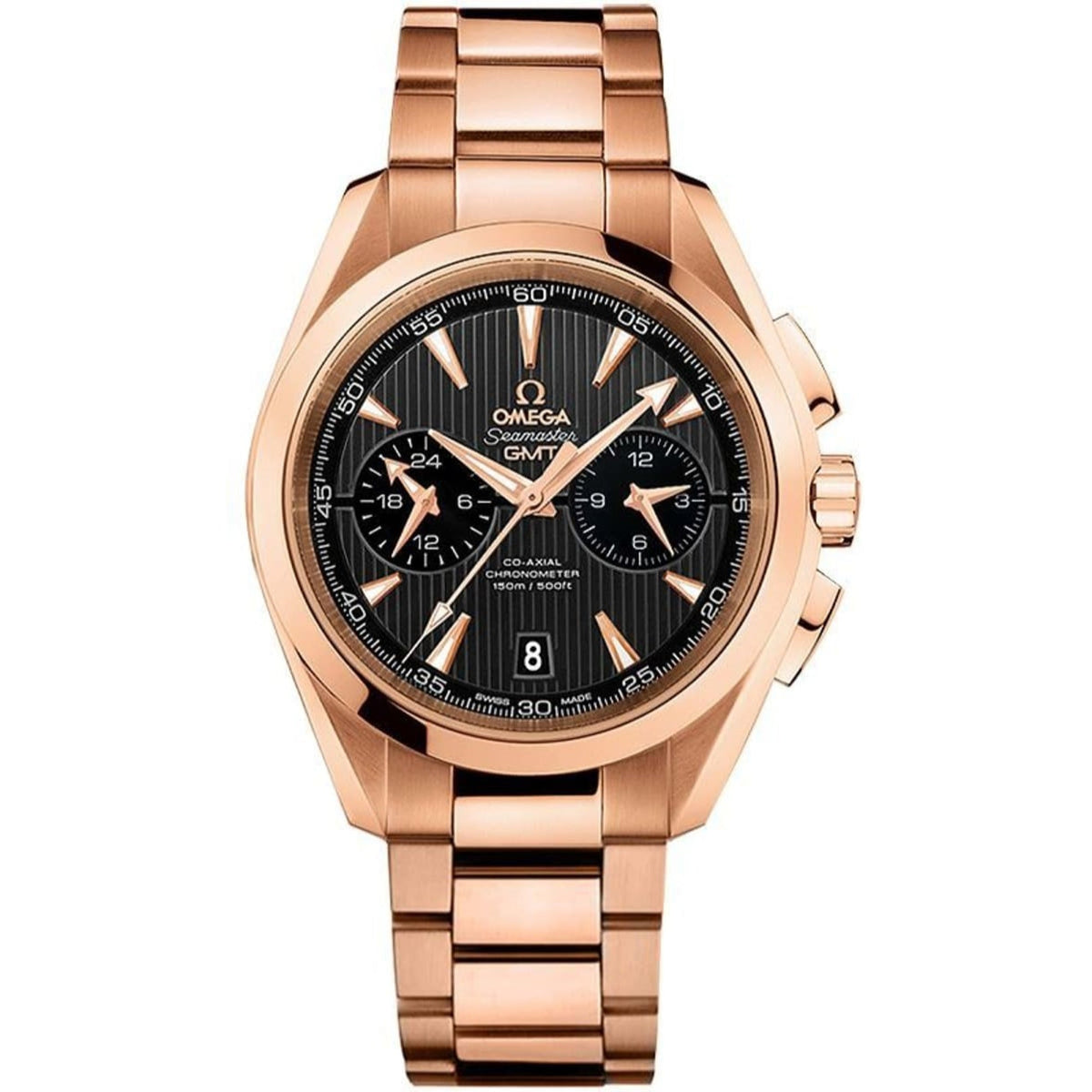 Omega Men's 231.50.43.52.06.001 Aqua Terra Chronograph Rose-Tone Stainless Steel Watch