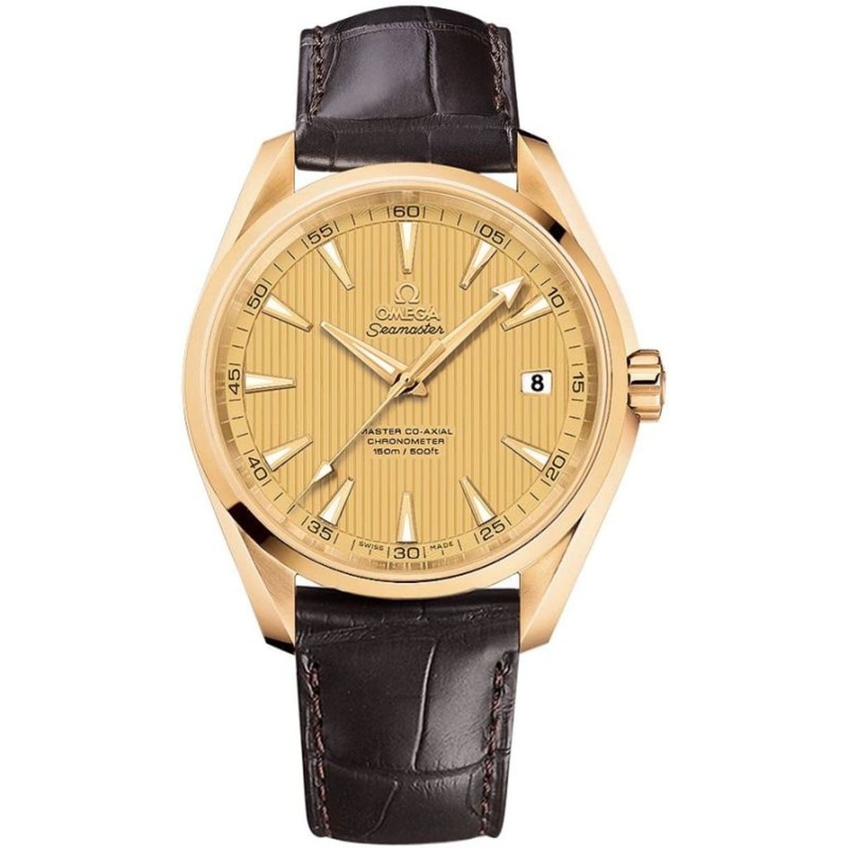 Omega Men&#39;s 231.53.42.21.08.001 Seamaster Aqua Terra Brown Leather Watch