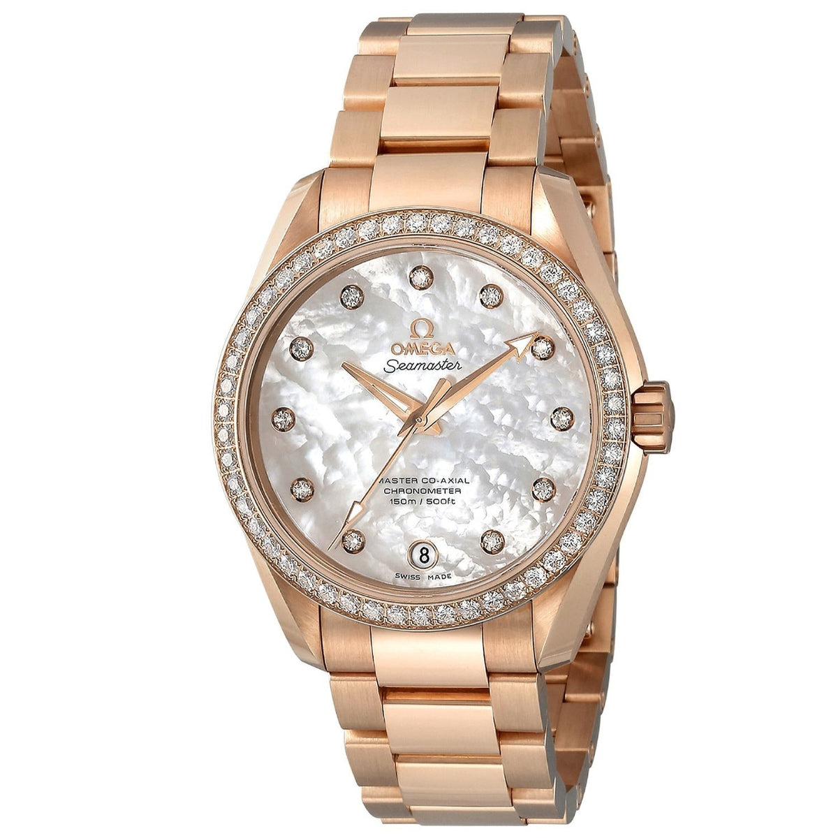Omega Women's 231.55.39.21.55.001 Aqua Terra Rose-Tone Stainless Steel Watch