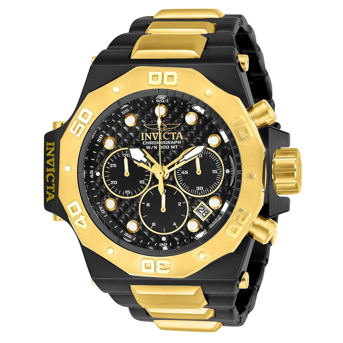 Invicta Men&#39;s 23100 Akula Reserve Black and Gold-Tone Stainless Steel Watch