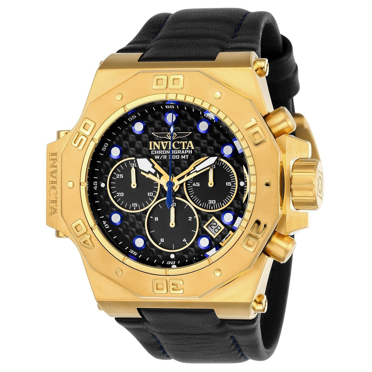 Invicta Men&#39;s 23103 Akula Reserve Black and Blue Leather Watch