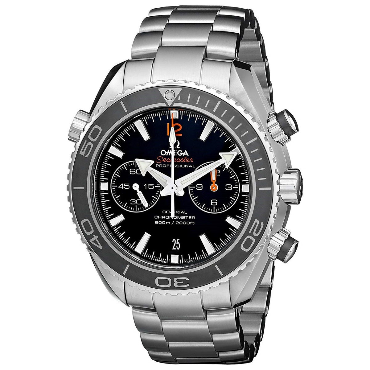 Omega Men&#39;s 232.30.46.51.01.003 Seamaster Planet Ocean Chronograph Stainless Steel Watch