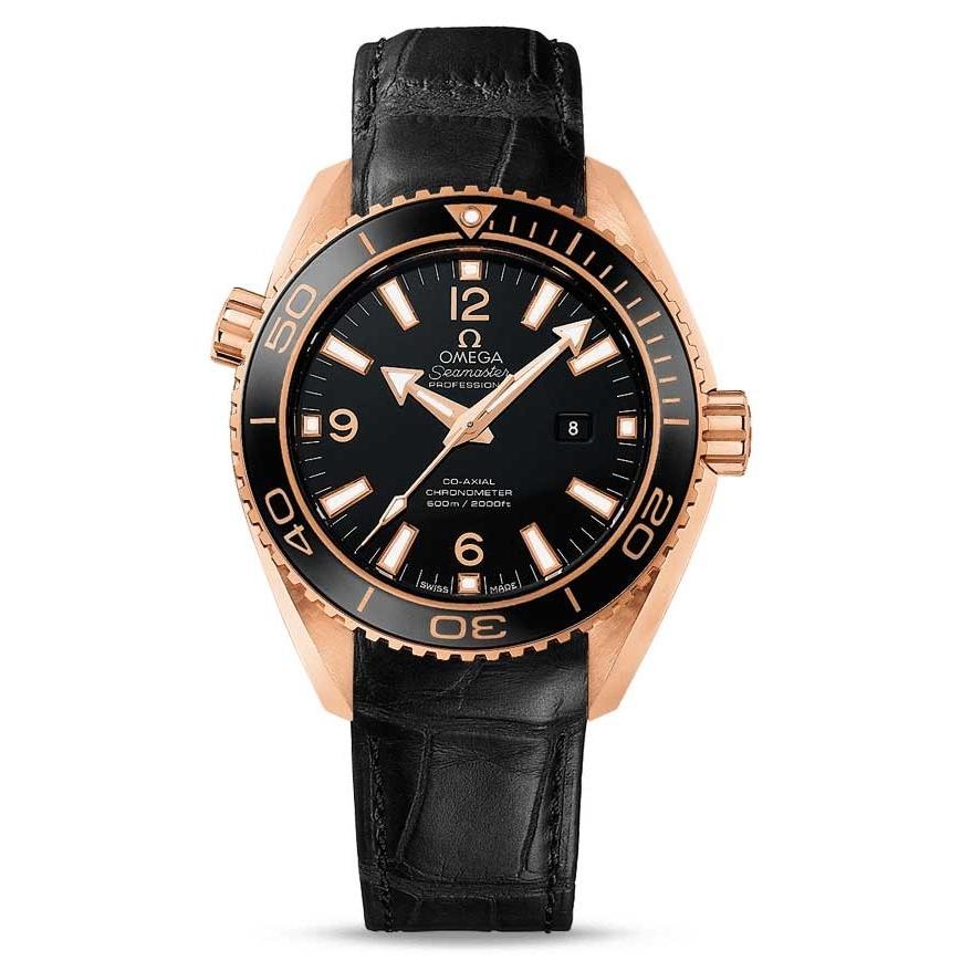 Omega Women's 232.63.38.20.01.001 Seamaster Planet Ocean Black Leather Watch
