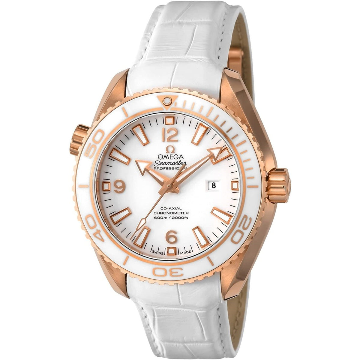 Omega Women's 232.63.38.20.04.001 Seamaster Planet Ocean White Leather Watch