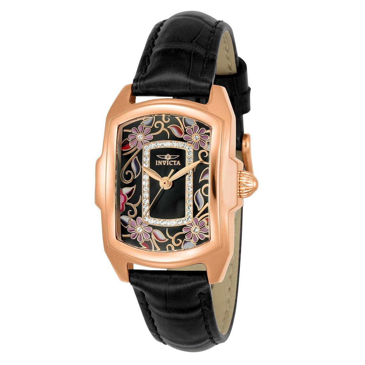 Invicta Women&#39;s 23221 Lupah Black Leather Watch