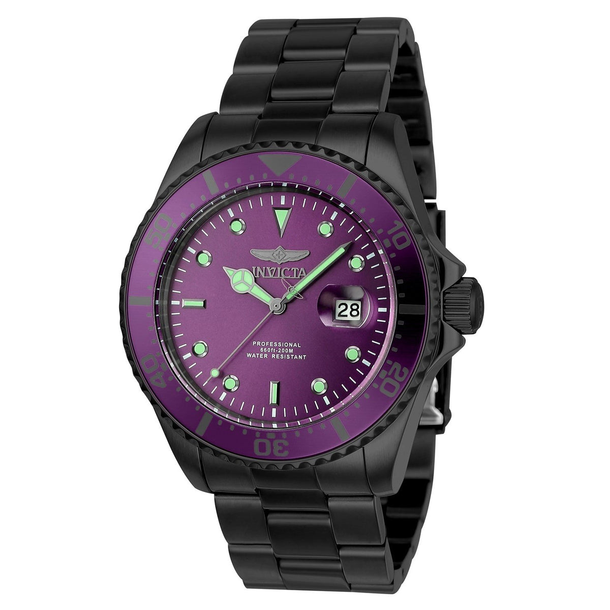 Invicta Men&#39;s 23391 Pro Diver Gunmetal Stainless Steel Watch