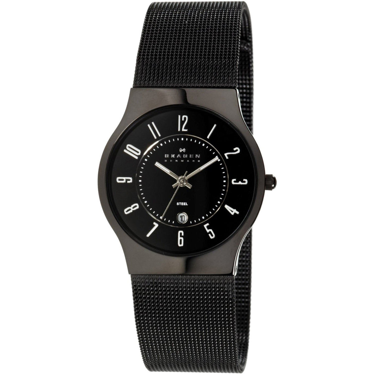 Skagen Women's 233MBB Black Stainless Steel Watch
