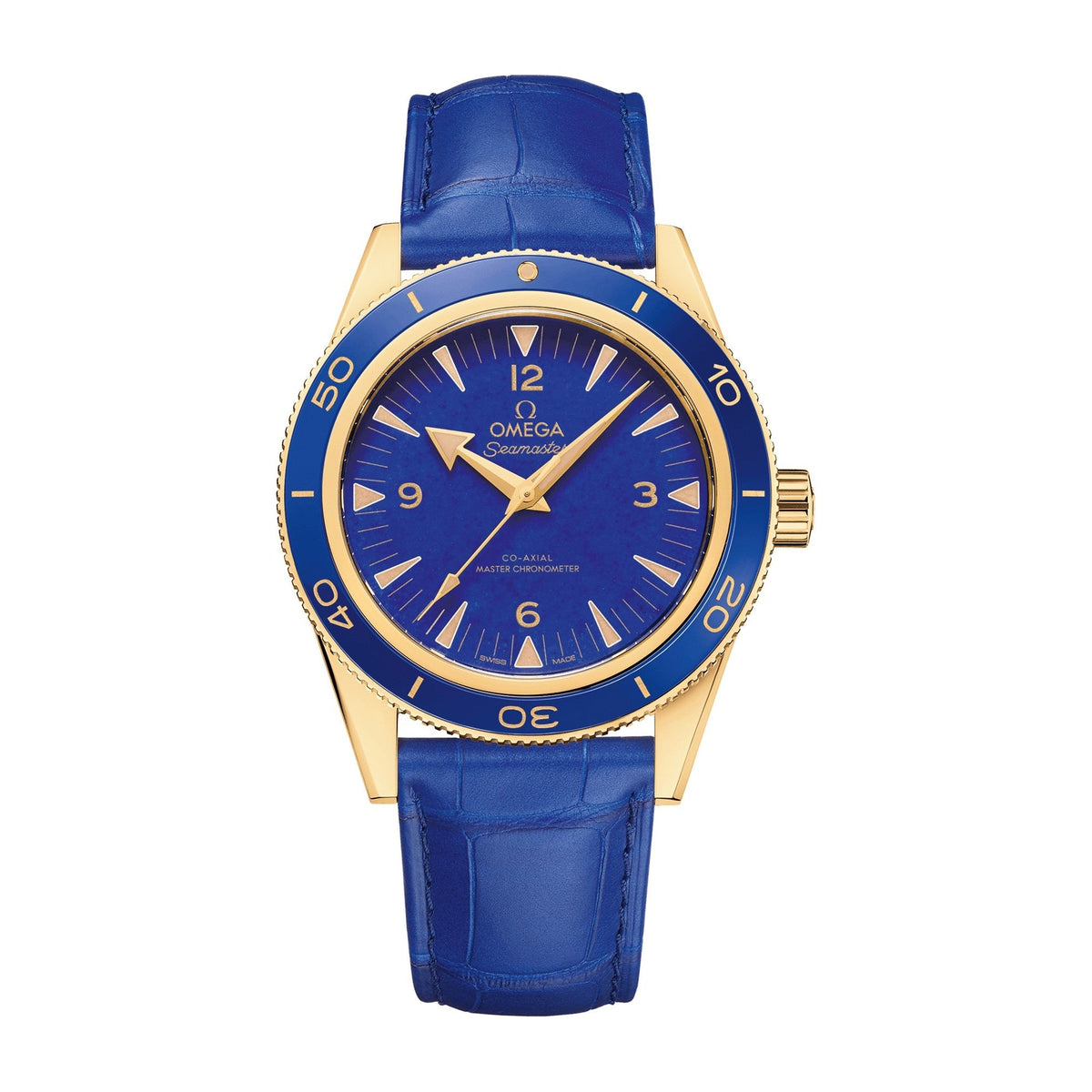 Omega Men's 234.63.41.21.99.002 Seamaster Blue Leather Watch