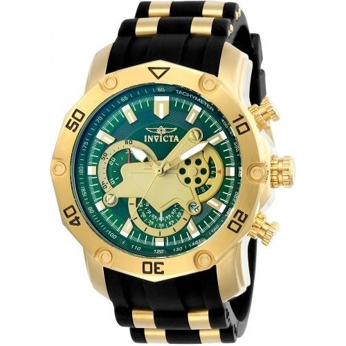 Invicta Men&#39;s 23425 Pro Diver Scuba Black and Gold-Tone Polyurethane and Stainless Steel Watch