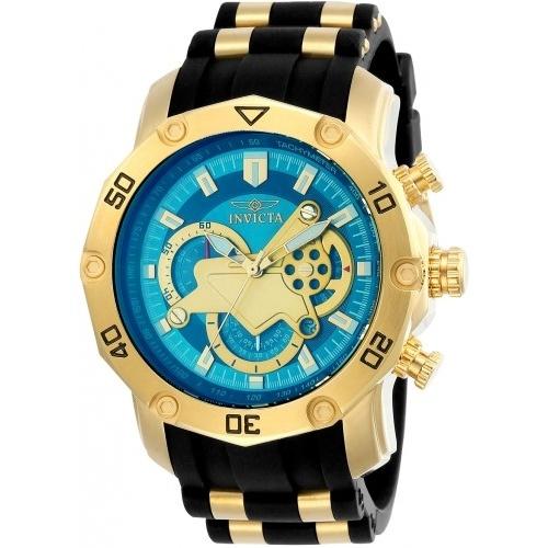 Invicta Men&#39;s 23426 Pro Diver Scuba Black and Gold-Tone Polyurethane and Stainless Steel Watch