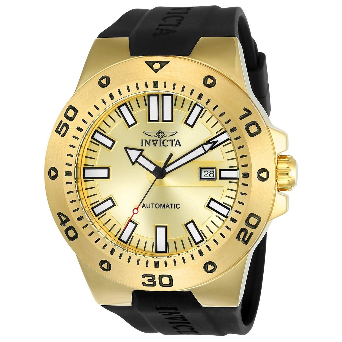 Invicta Men&#39;s 23484 Pro Diver Automatic Black Silicone Watch
