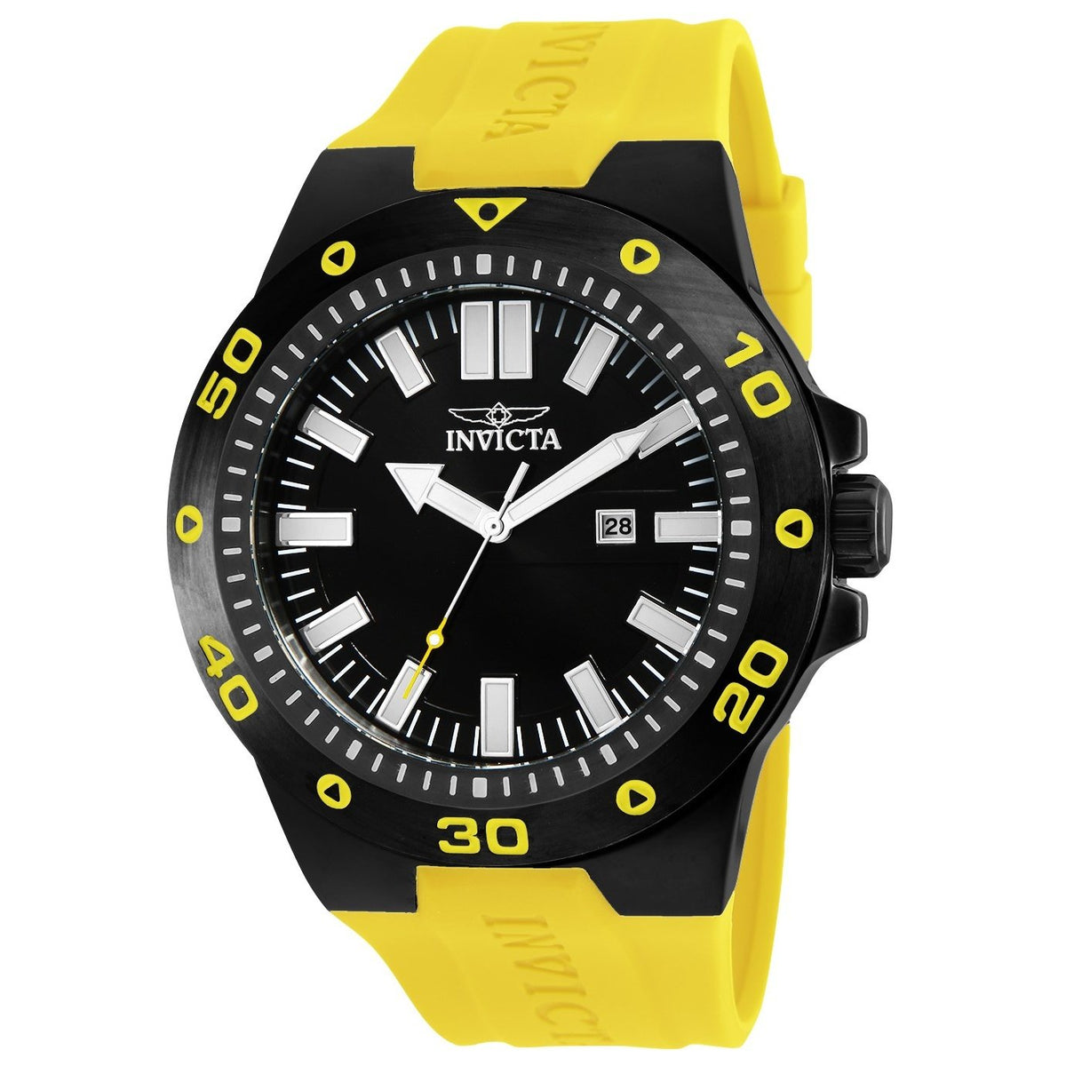 Invicta Men&#39;s 23513 Pro Diver Yellow Polyurethane Watch