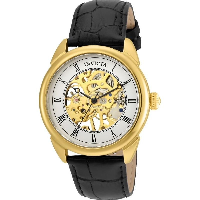 Invicta Men&#39;s 23535 Specialty Mechanical Black Leather Watch