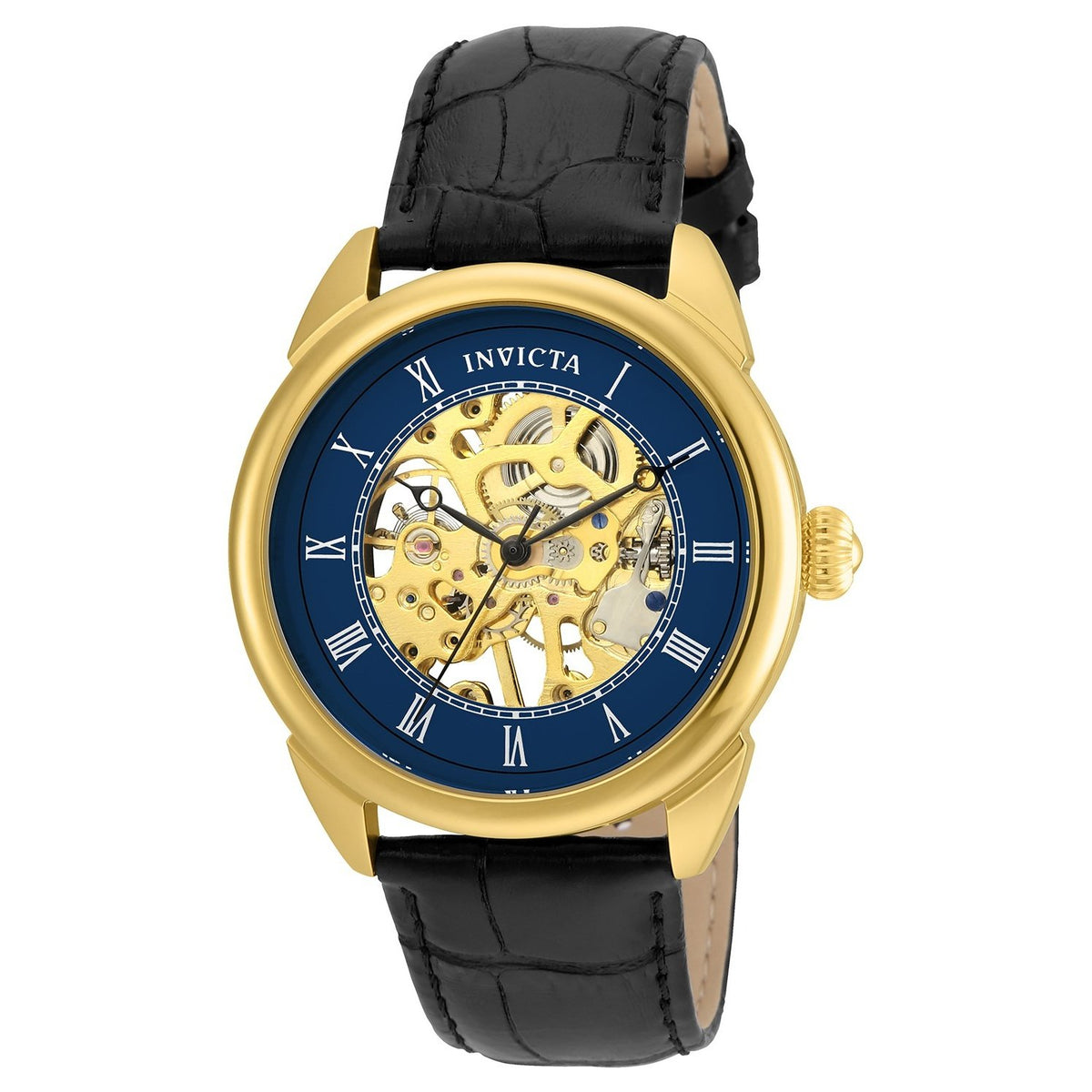 Invicta Men&#39;s 23536 Specialty Mechanical Black Leather Watch