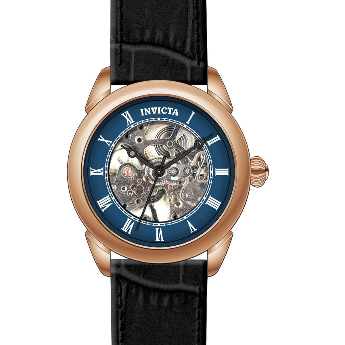 Invicta Men&#39;s 23538 Specialty Mechanical Black Leather Watch