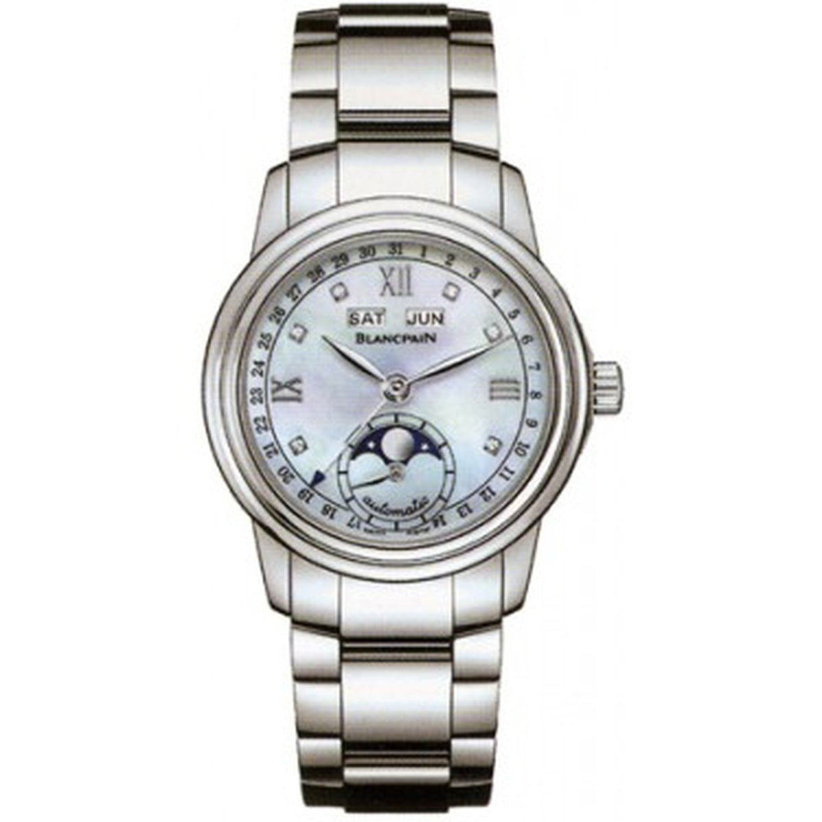 Blancpain Women's 2360-1191A-71 Leman Diamond Stainless Steel Watch