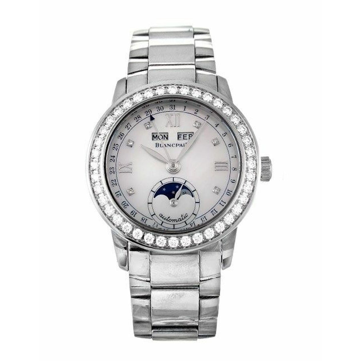 Blancpain Women's 2360-4691A-71 Leman Diamond Stainless Steel Watch