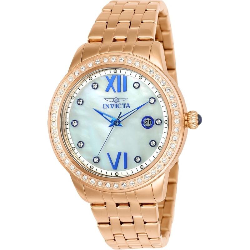 Invicta Women&#39;s 23663 Angel Rose-Tone Stainless Steel Watch