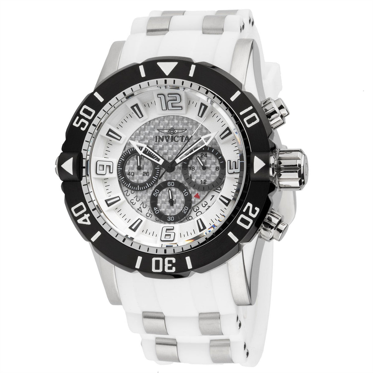 Invicta Men&#39;s 23697 Scuba White and SS Ins Polyurethane and Stainless Steel Watch